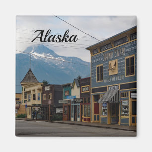 Alaska Skagway Town Gebäude Foto Magnet