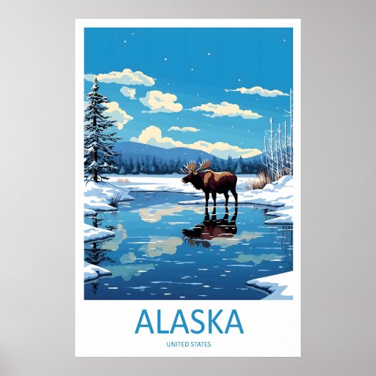 Alaska Ski National Travel Vintage Poster Park (Vorne)