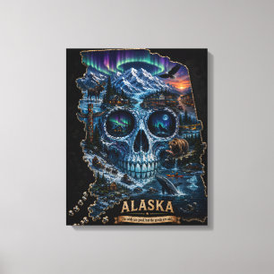 Alaska-Skull-Illusion Astigmatism STATE of Mind Leinwanddruck