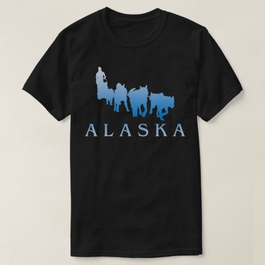 Alaska Sled Dogs Mushing Team Snow Sledding Mounta T-Shirt (Design vorne)