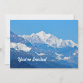 Alaska Snow Mountains Foto Geburtstag Einladung (Vorderseite)