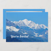 Alaska Snow Mountains Foto Geburtstag Einladung (Vorne/Hinten)