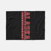 Alaska Snowboarding Vintager Roter Text Fleecedecke (Vorderseite (Horizontal))