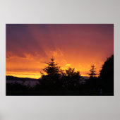 Alaska-Sonnenuntergangsposter Poster (Vorne)