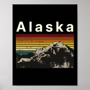 Alaska-Souvenir-Wanderung Berge Sonnenuntergang Vi Poster