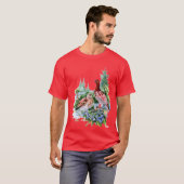 Alaska Staat Bird und Blume T-Shirt (Vorne ganz)