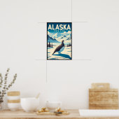 Alaska Staat Bird - Willow Ptarmigan Vintag Poster (Küche)