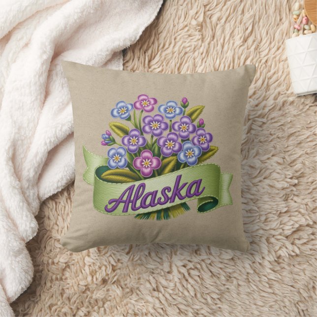 Alaska Staat Blume Emblem Kissen (Decke)