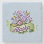 Alaska Staat Blume Emblem Steinuntersetzer (Vorderseite)