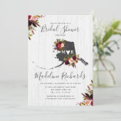Alaska Staat Destination Bridal Dusche Einladung (Stehend Vorderseite)