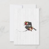 Alaska Staat Destination Rustic Wedding RSVP Karte (Rückseite)