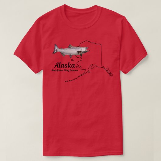 Alaska Staat Fish King Salmon TShirt (Design vorne)