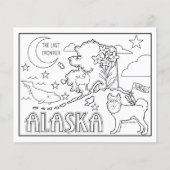 Alaska-Staat-Form und Faktenfärbung Flyer (Vorne)