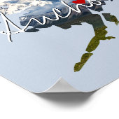 Alaska Staat Foto Einfügung und Ortsname Poster (Ecke)