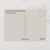 Alaska Staat Hauptstadt Gebäude Postkarte (Rückseite)