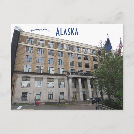 Alaska Staat Hauptstadt Gebäude Postkarte (Vorderseite)