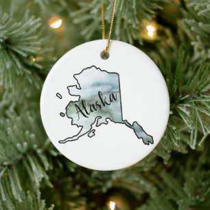 Alaska Staat Illustration Keramik Ornament