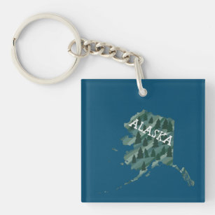Alaska Staat Karte Beschreibung Schlüsselanhänger