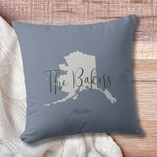 Alaska Staat Kontur Familienname Kopfkissen Kissen
