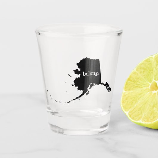 Alaska Staat Map Belong Schnapsglas (Vorderseite)
