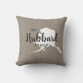 Alaska Staat Monogram Kissen