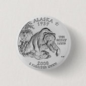 Alaska Staat Quarter Button (Vorderseite)