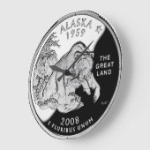 Alaska Staat Quarter Clock Große Wanduhr (Winkel)