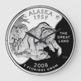 Alaska Staat Quarter Clock Große Wanduhr