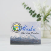 Alaska Staat Siegel Mount McKinley Post Card Postkarte (Stehend Vorderseite)