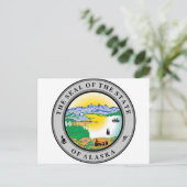 Alaska Staat Siegel Postkarte (Stehend Vorderseite)