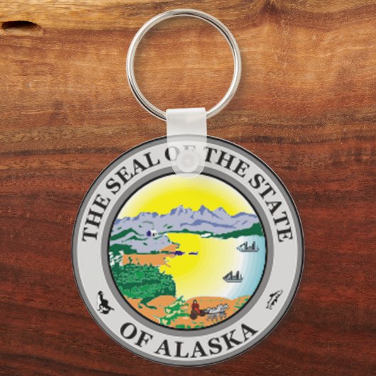 Alaska Staat Siegel Schlüsselanhänger (Vorderseite)