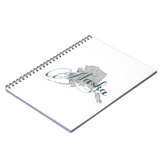 Alaska Staat Typografie Notizblock (Linke Seite)