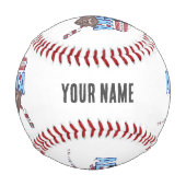 Alaska Staat United Staaten Map Vintag USA Baseball (Rückseite)