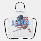 Alaska Staat United Staaten Map Vintag USA Schürze (Vorderseite)