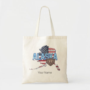 Alaska Staat United Staaten Map Vintag USA Tragetasche