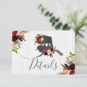 Alaska Staat Zielort Rustikale Hochzeitsstimmung D Einladung (Stehend Vorderseite)