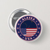 Alaska, Staaten der USA Button (Vorne & Hinten)