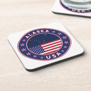 Alaska, Staaten der USA Getränkeuntersetzer