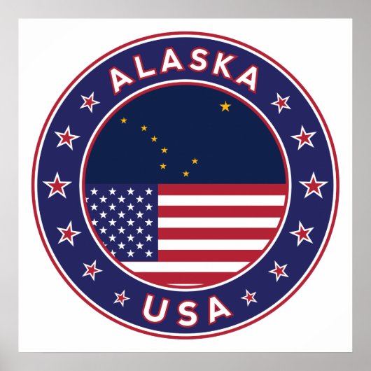 Alaska, Staaten der USA Poster (Vorne)
