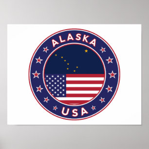 Alaska, Staaten der USA Poster