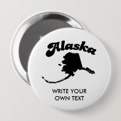 ALASKA-STAATS-MOTTO-T - SHIRT BUTTON (Vorne & Hinten)