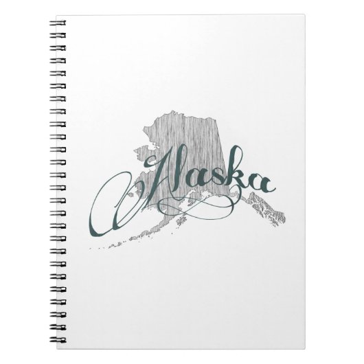 Alaska-Staats-Typografie Notizblock (Vorderseite)