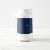 Alaska Staatsflagge Bierglas (Vorderseite Links)