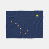 Alaska Staatsflagge Fleecedecke (Vorderseite (Horizontal))