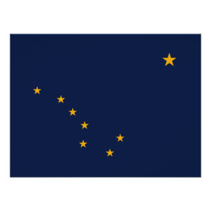 Alaska Staatsflagge Poster