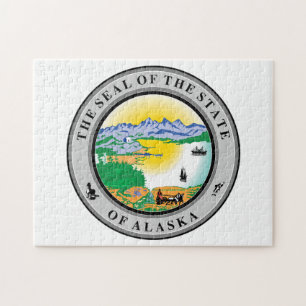 Alaska Staatssiegel. Puzzle