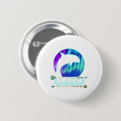 Alaska Staatsstolz Alaska Nordlichter Alaskan Button (Vorne & Hinten)