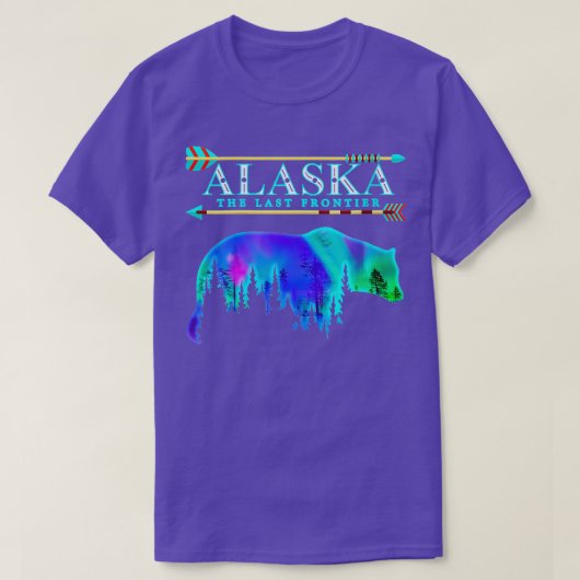 Alaska Staatsstolz Alaska Nordlichter Alaskan T-Shirt (Design vorne)