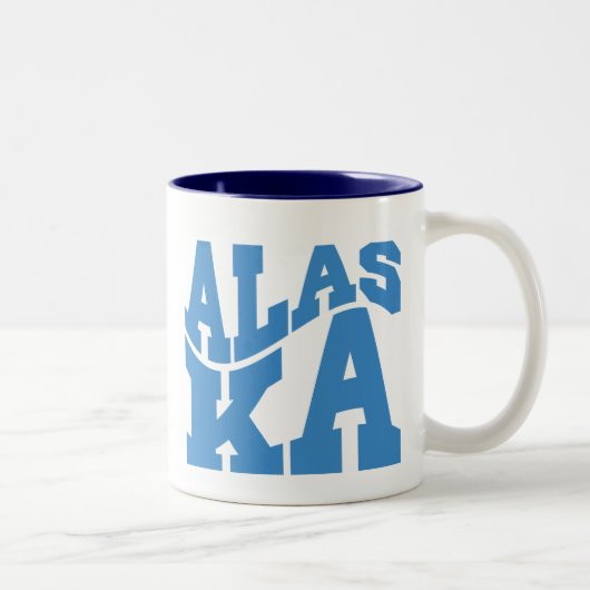 Alaska - Staatsstolz Zweifarbige Tasse (Rechts)