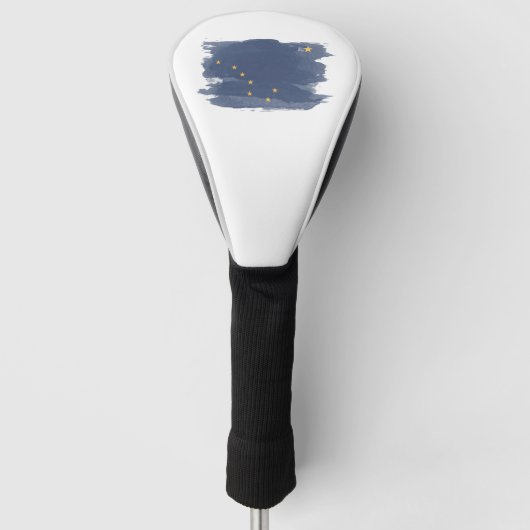 Alaska state flag brush stroke, Alaska flag Golf Headcover (Vorderseite)